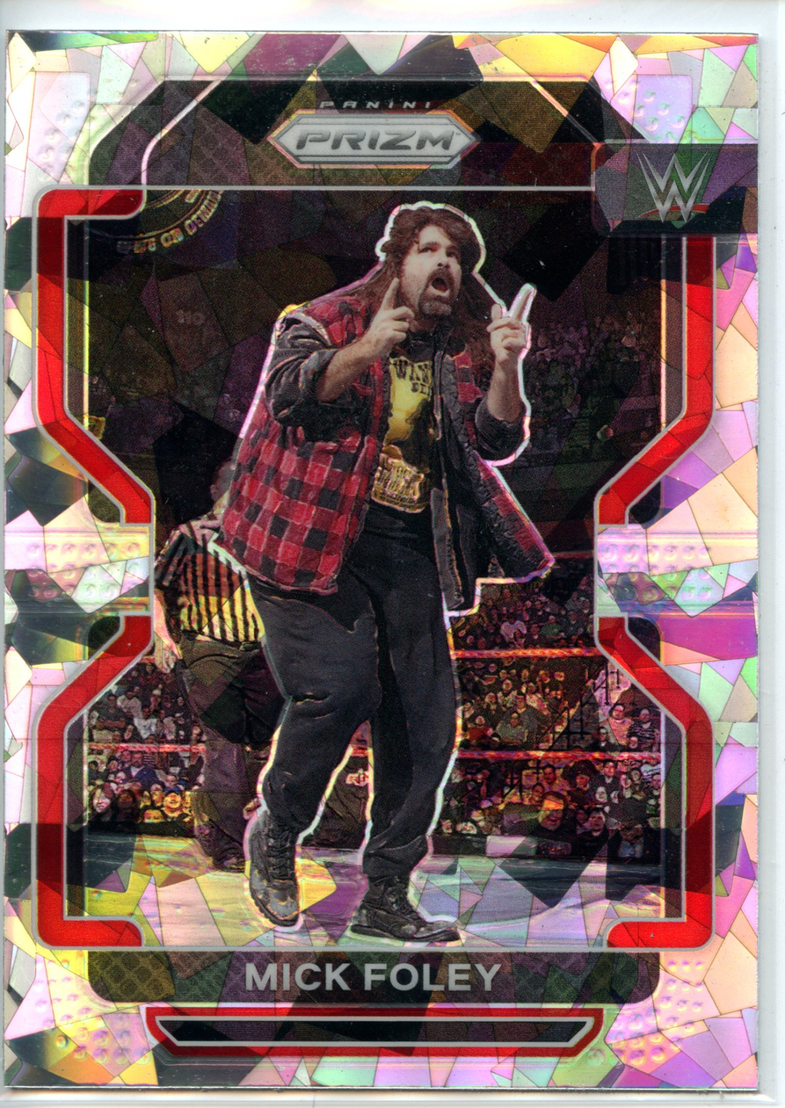 2022 Panini Prizm WWE Wrestling CRACKED ICE Parallel #190 Mick Foley - Legend