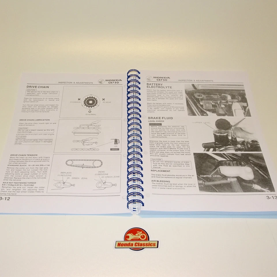 Honda CB750F2 CB750K7 Fabbrica Officina Shop Manuale Libro Riproduzione HWM045 - Immagine 3 di 4