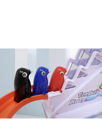 Penguin Race Track Toy with Flashing Lights, Music & Climbing, for Kids Ages 3+ - Picture 6 of 7