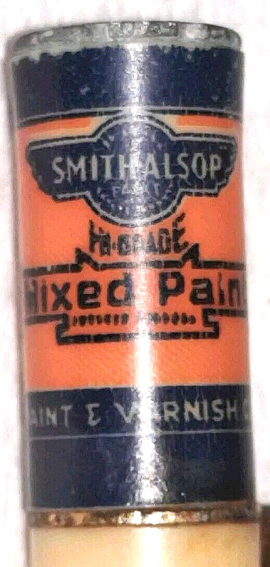 "SMITH-ALSOP PAINT"CAN TOPPER"Dixon Paint & Wall Paper Co*Dixon, IL"Pencil/WORKS
