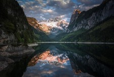 Landscape photography nature mountains lake reflection Custom Gaming Mat Desk