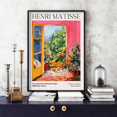 Henri Matisse Druck, Henri Matisse Ausstellungsposter, buntes Wandbild (37c)
