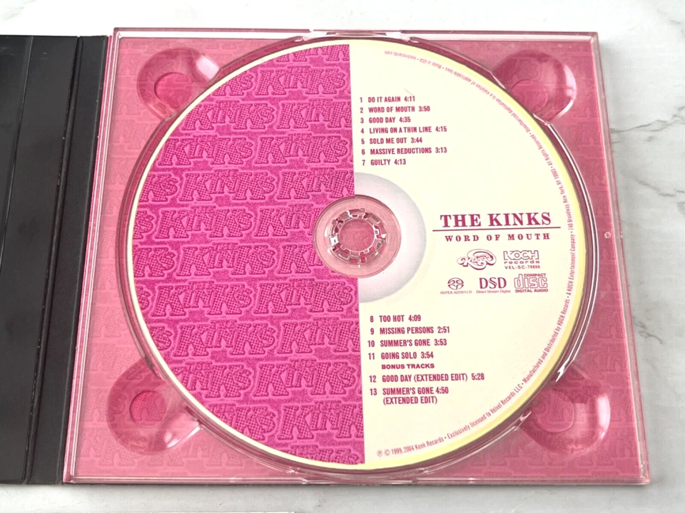 The Kinks Word Of Mouth CD SACD Hybrid Gold Koch 2004 BONUS TRACKS! RARE! OOP! - Image 2 of 4