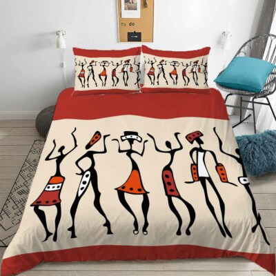 Simplified Graph Of Shapes 3D Quilt Duvet Doona Cover Set Pillow case Print