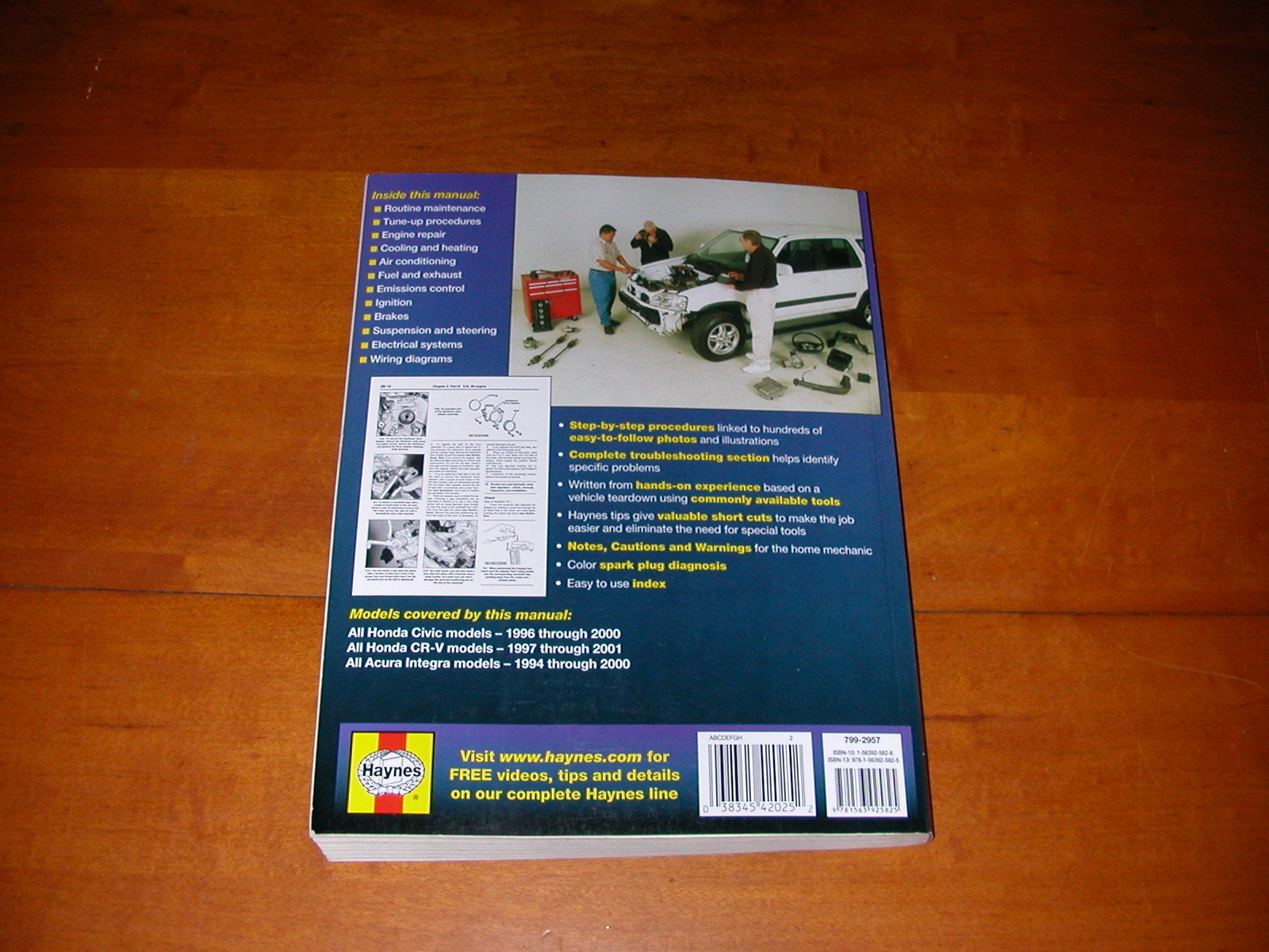 Haynes Repair Manual: Honda Civic and CR-V - Acura Integra : Honda Civic -  1996 Thru 2000 - Honda CR-V - 1997-2001 - Acura Integra 1994 Thru 2000 by  Larry ...