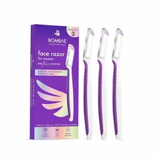 Bombae Face Razor For Women Facial Hair InstantGlow & Painless Hair Removal 3 pc
