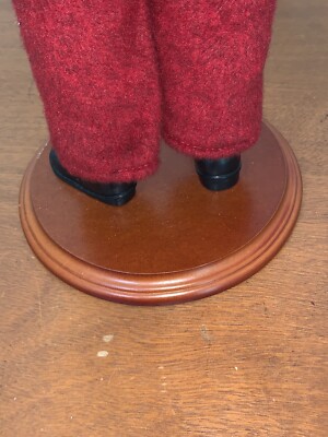 Vintage Holiday CHRISTMAS CAROLER BOY Child Figure Wood Base 