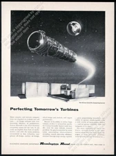 1955 UNIVAC Scientific computer outer space turbine art vintage print ad