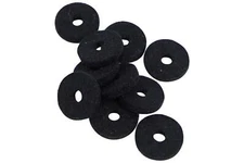 Black Strap Button Felt Washers for guitars and basses 10 pack