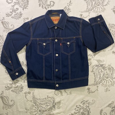 LEVI'S TYPE 1 TRUCKER JACKET 【XL】③ Levis Type 1 Men's XL Denim Iconic Trucker Men Jacket Gold