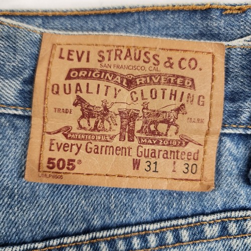 Vintage Levis 505 Mens 32x30 Jeans Straight Leg Regular Fit Denim Made In Canada - Picture 18 of 23