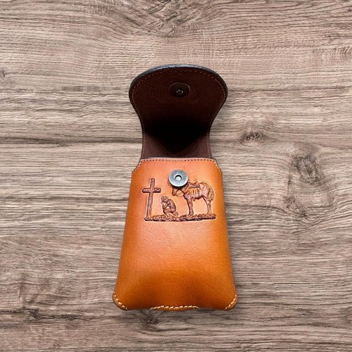 7" COWBOYS PRAYER WESTERN POUCH BELT LOOP HOLSTER CELL PHONE CASE UNIVERSAL SIZE - Picture 2 of 22