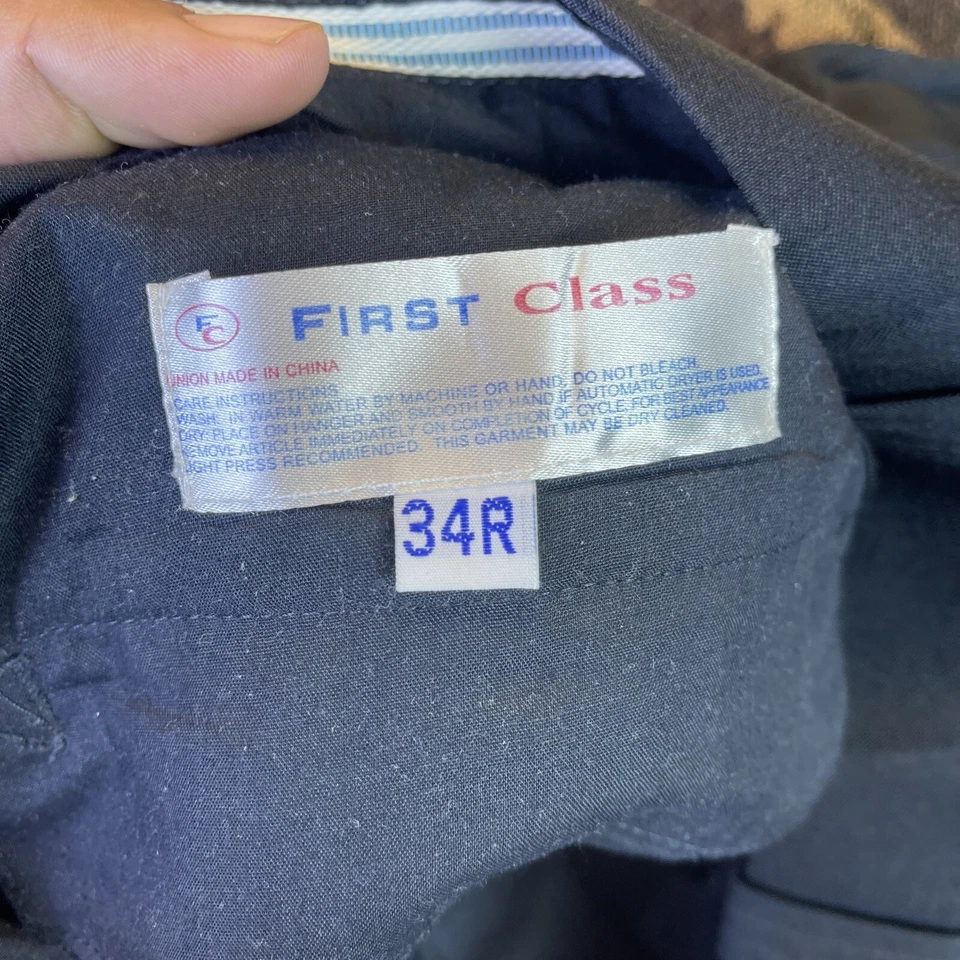 First Class Men's Uniform Black Pants Size 34R - Image 4 of 4