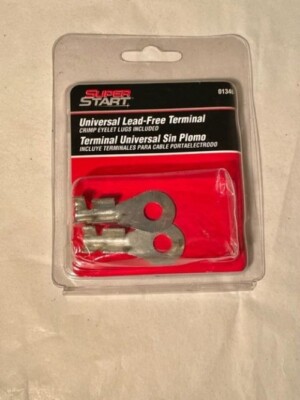 Super Start Crimp Eyelet Lugs, 2 Piece, Battery Cable Ends, READ