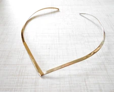 FAS Sterling Silver "V" Collar Necklace   38CR1