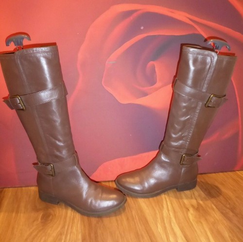 PARTIAL LEATHER RIDING KNEE BOOTS UK 