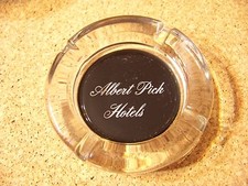 smoking collectible Albert Pick Hotels glass ashtray ash tray