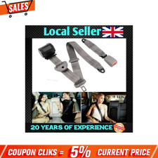 Universal 3 Point Inertia Seat Belt Kit Car Truck Adjustable Safety Belts Gery