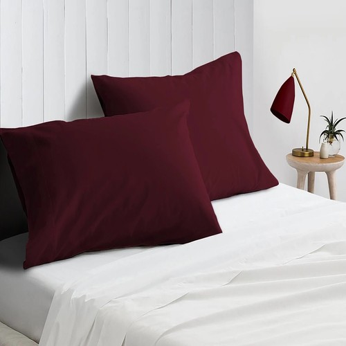 Prime Duvet Collection Egyptian Cotton AU Sizes Select Item Wine Solid - Picture 9 of 21
