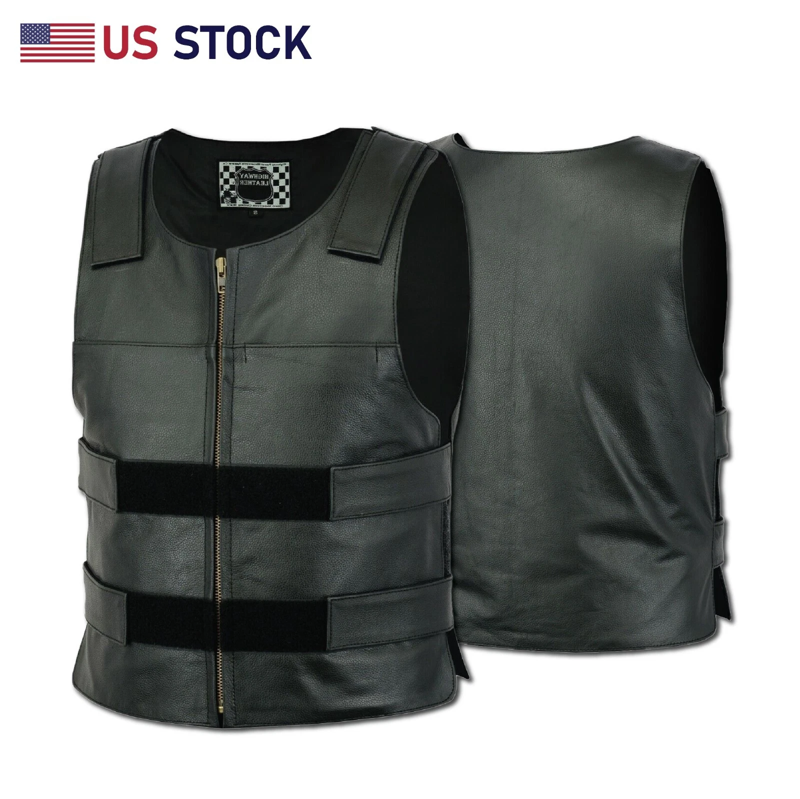 Men Bullet Proof style Leather Motorcycle Vest for bikers Tactical waistcoat
Opens in a new window o