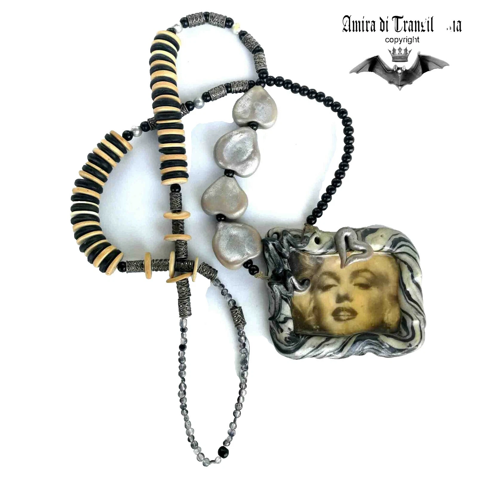 Chapado en Plata de resina de dibujos animados, personajes de película/TV Moda Collares y Colgantes