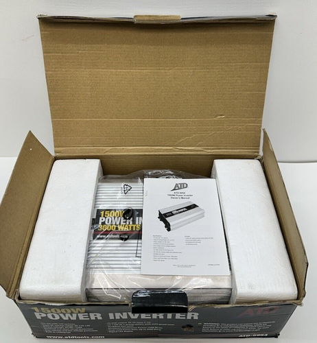 ATD Power Inverter 1500W LED Display 12V 6 AWG 30" ATD-5954 New Open Box - Picture 24 of 24