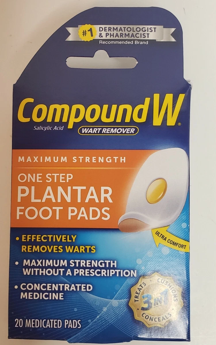 Compound W Maximum Strength One Step Plantar Wart Remover, 48 OFF