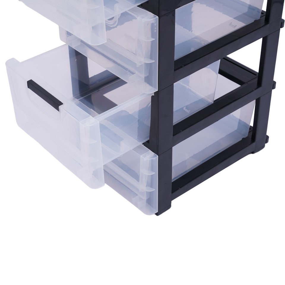 HOT PP Plastic Storage 5 Drawers Stackable Clothes Storage Box