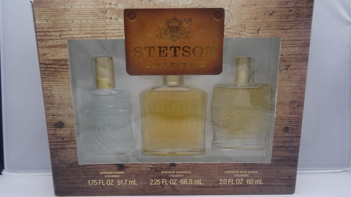 Stetson Cologne 3 Pc Gift set Original 2.25 oz, Fresh 1.75 oz Rich