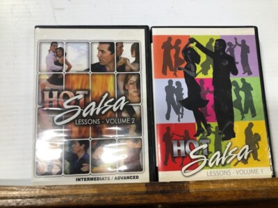 2 pack  vol. 1 Hot Salsa Lessons - Vol. 2 (DVD, 2006) take a look  1 hour each 