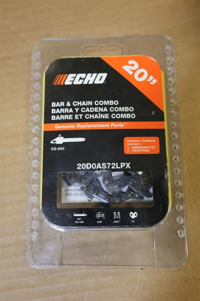 Cadena de motosierra cincel ECHO 20 pulgadas 70 eslabones 72LPX70CQ *PAQUETE ABIERTO* Foto 2 de 4