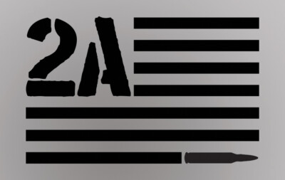2nd Amendment 2A flag bullet decal Second Amendment Firearms die cut decal