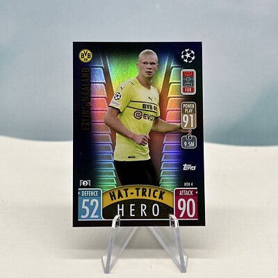 2020/21 TOPPS Match Attax Extra Erling Haaland HAT TRICK HERO card #HTH 4