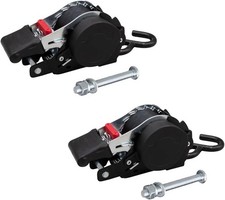 2 Pack 1x10 Retractable Ratchet Straps Bolt-on Cargo Boat Atv Trailer Bike 2 Pack 1x10 Retractable Ratchet Straps Bolt-on Cargo Boat Atv Trailer Bike
