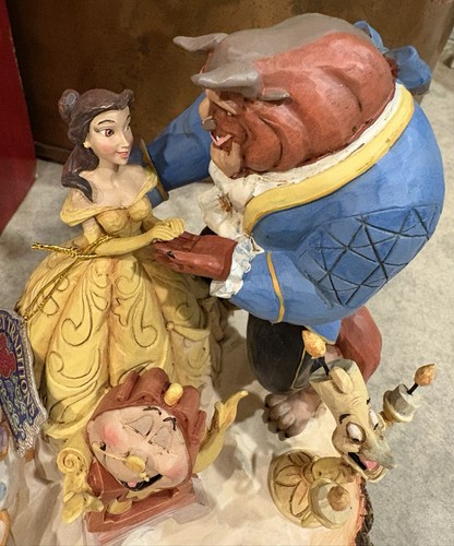 Die Schöne und das Biest Jim Shore Disney Herz geschnitzt 4031487 Neu - Bild 3 von 12