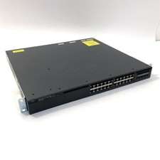 Cisco WS-C3650-24PS-S 24-Port Gigabit PoE Switch 1x 640WAC w/ Rack Ears
