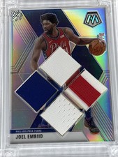 2022-23 Jersey Fusion Basketball Edition Joel Embiid Quad Patch #1/10 76ers