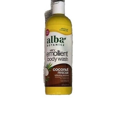 Alba Botanica Very Emollient Body Wash Coconut Rescue 12 oz Hypo Allergenic NEW