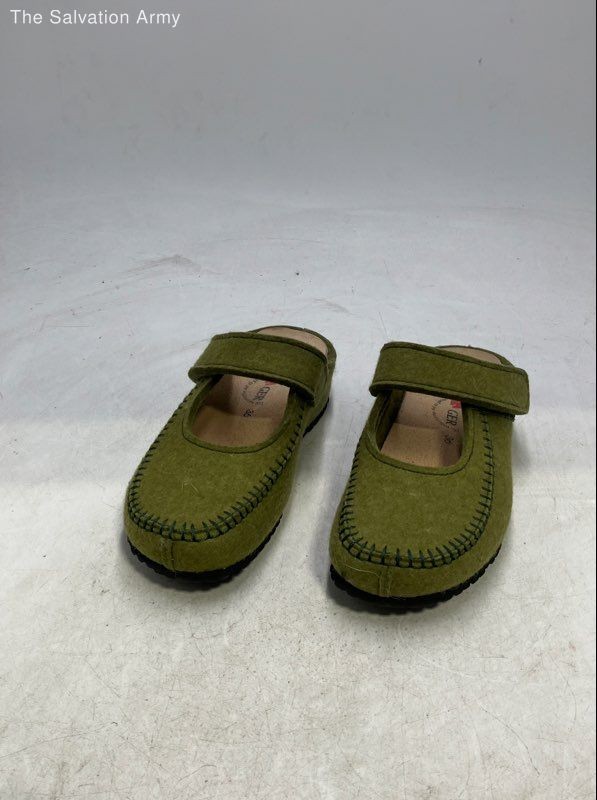 Haflinger Womens Green Round Toe Adjustable Straps Clog Shoes Size 36