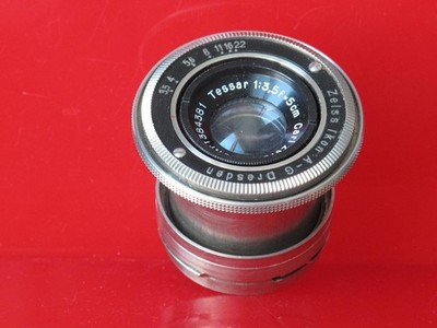Carl Zeiss Jena 5cm f:3.5 Nickel Tessar lens for Contax model 1 US SELLER ''LQQK''