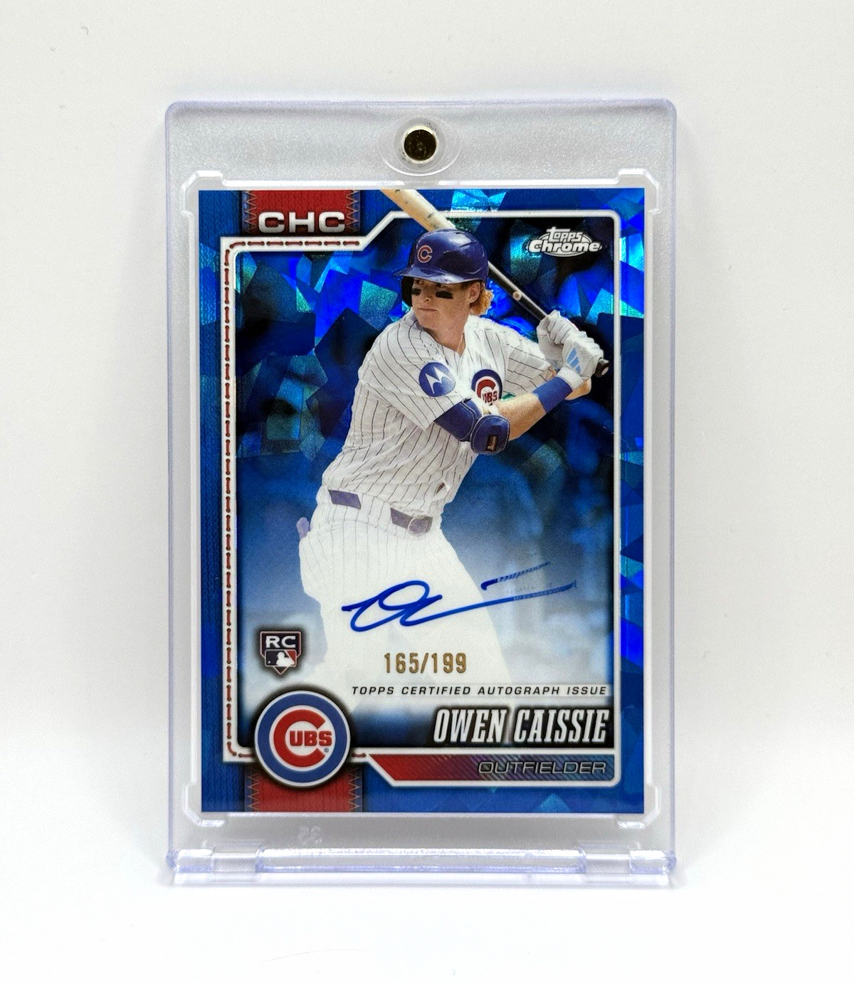 Topps Chrome Sapphire Baseball Owen Caissie RC Auto RA-OC  #/199 Rookie Cubs