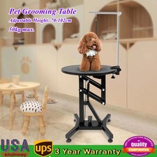 24"Hydraulic Lift Dog Grooming Table,Pet Grooming Table for Small Dogs at Home