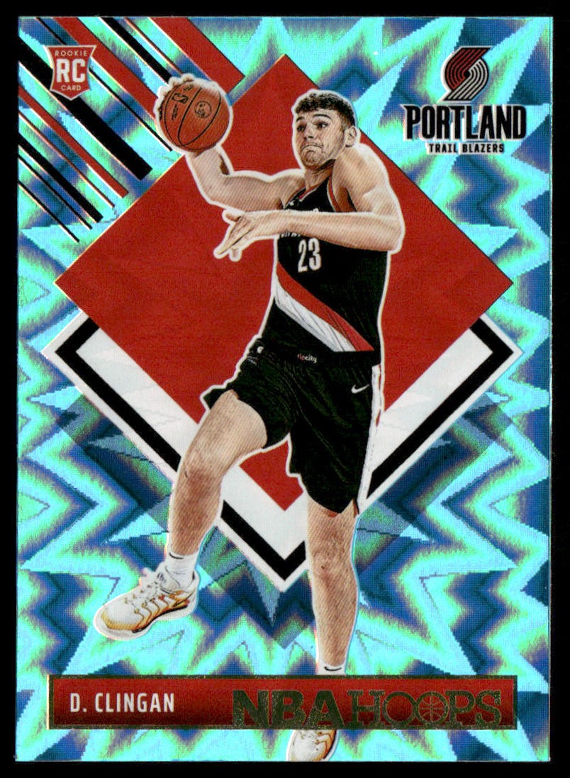 Donovan Clingan 2024-25 Hoops Teal Explosion #293 Portland Trail Blazers RC