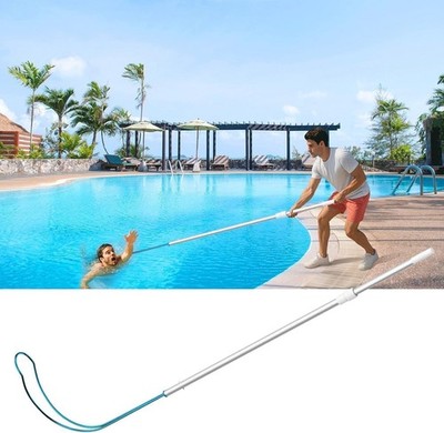 Mounleve 12FT Pool Safety Rescue Hook Telescoping Aluminum Life Saving Pole