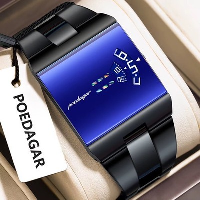 POEDAGAR Modell 857 Luxus Quarzuhr in futuristischem Style