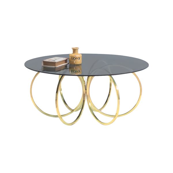 Gold Kaffeetisch Wohnzimmer Couchtisch Tisch Beistelltisch Sofatisch-image