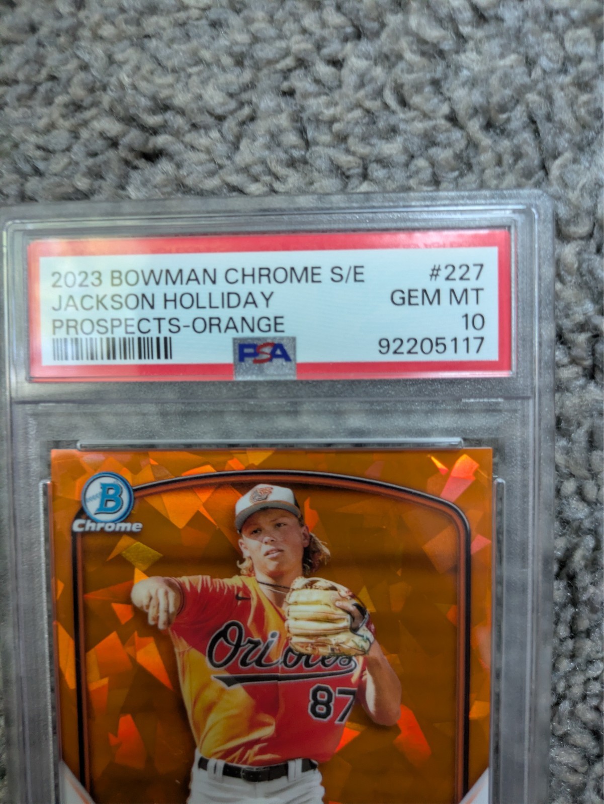 jackson holliday /75 bowman chrome 2023 *PSA 10* view 3