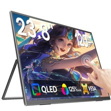 23.8" 1080P 120Hz Touch Portable Monitor Adjustable Stand For Gaming Work PC