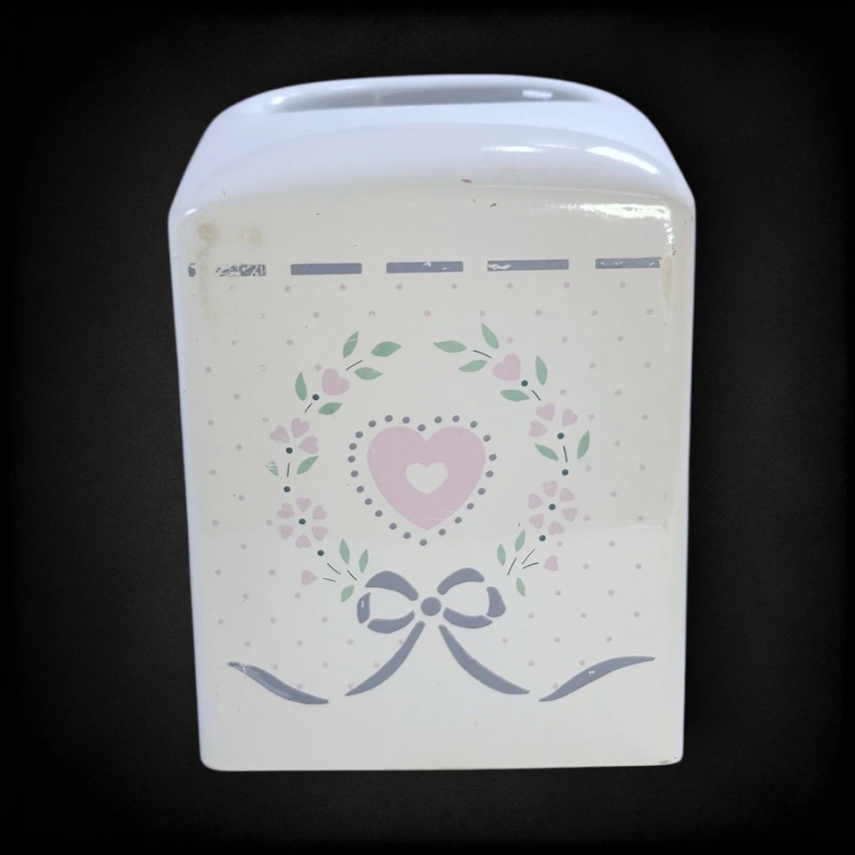 Vintage Saturday Knight Malmite Caixa de Tecido Capa Corações Arcos Cottagecore Anos 90 - Imagem 4 de 4