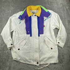 Vintage 80 s Lavon By Cheerful Corp Jacket M Color Block Jacket Pink Blue White